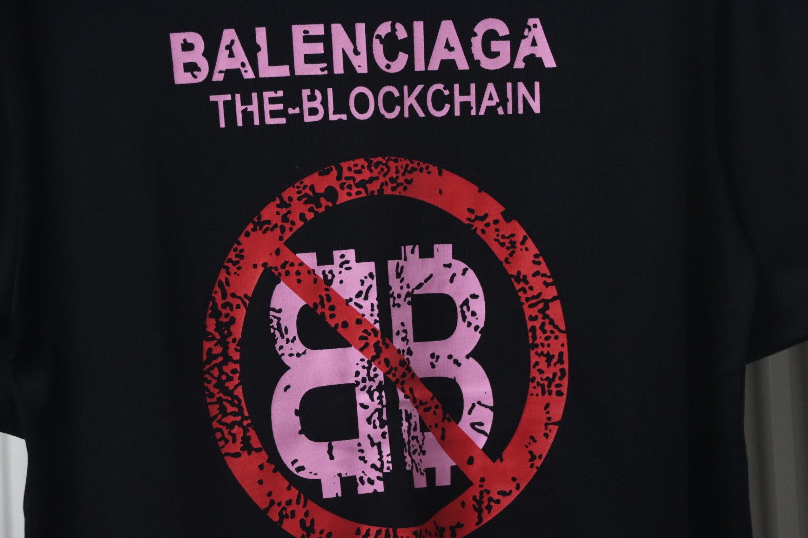 Balenciaga 24ss Double B No Pass Stamp T-shirt Black