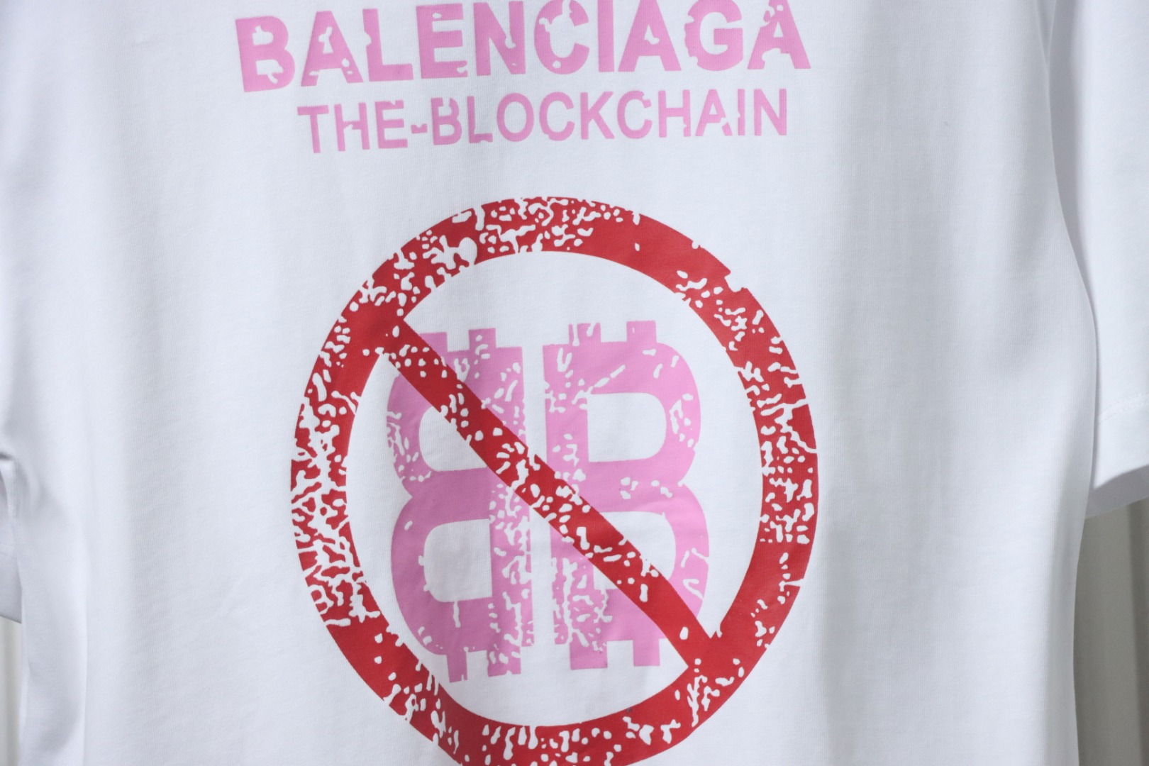 Balenciaga 24ss Double B No Pass Stamp T-shirt White