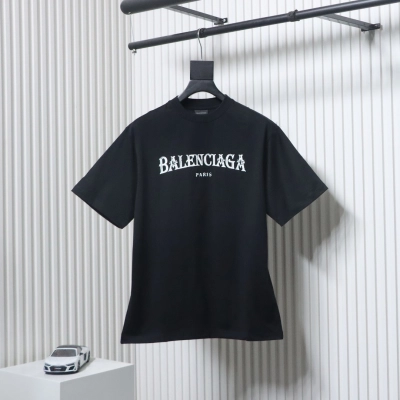 Balenciaga 24ss Sanskrit Alphabet 3D Print T-shirt Black 01