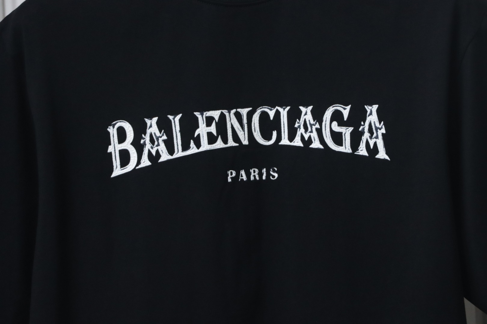 Balenciaga 24ss Sanskrit Alphabet 3D Print T-shirt Black