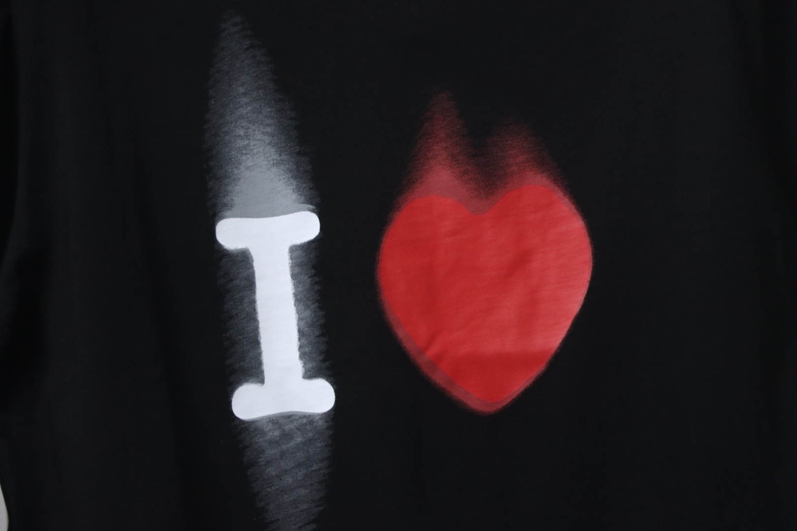 Balenciaga 24ss Valentine's Day Collection Heart Print T-shirt Black