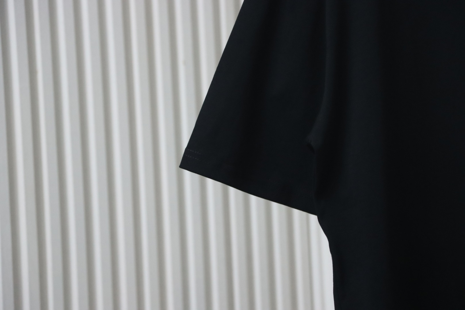 Balenciaga 25SS Collar lettering T-shirt Black