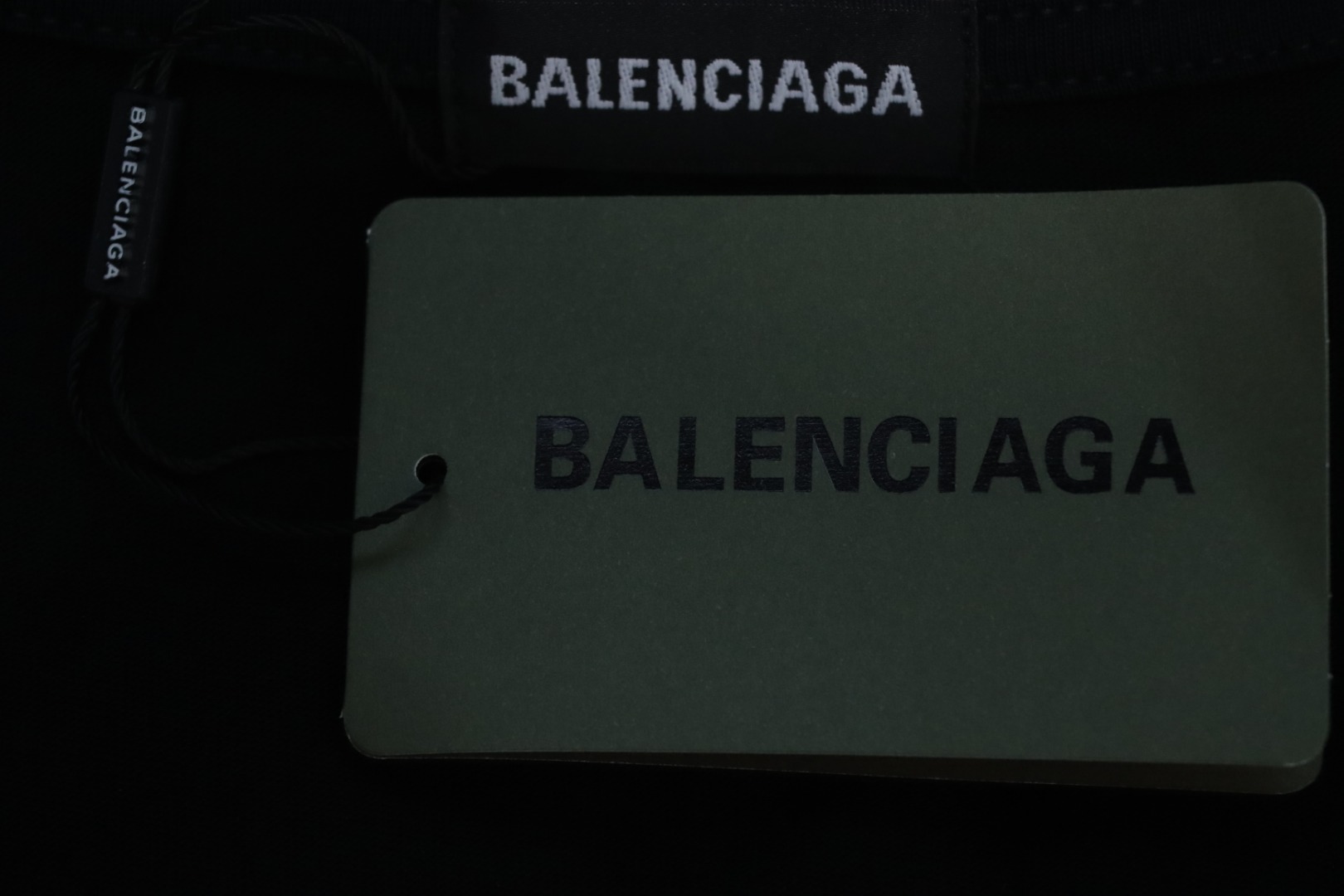 Balenciaga 25SS Collar lettering T-shirt Black