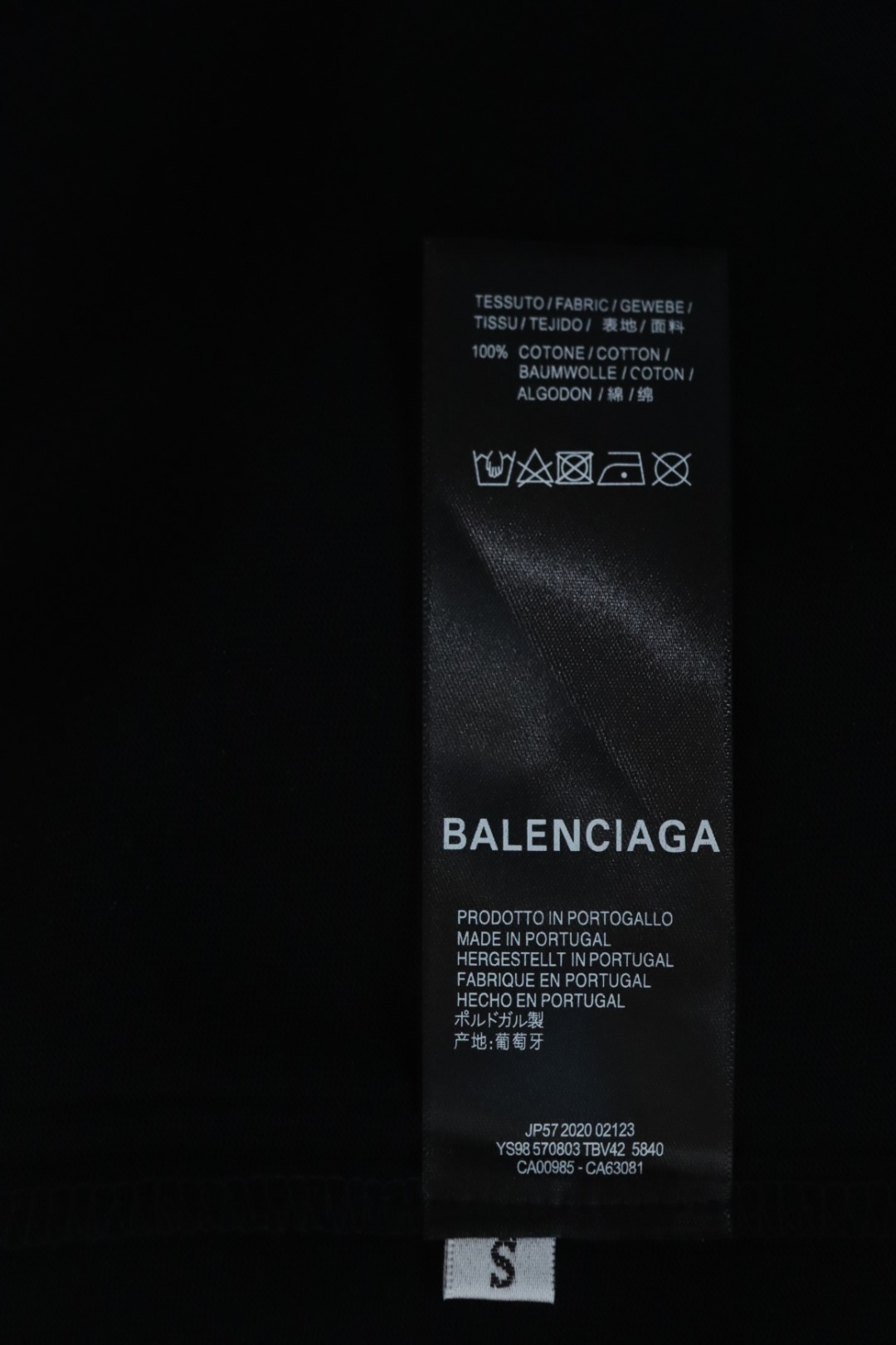 Balenciaga 25SS Collar lettering T-shirt Black