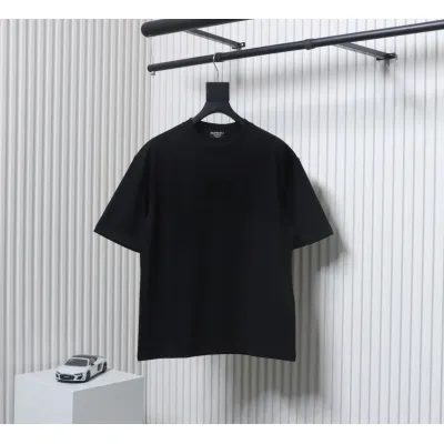 Balenciaga 25ss Double B Embroidered Towel T-shirt Black 01