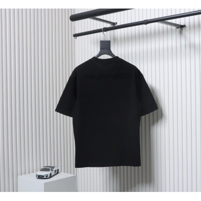 Balenciaga 25ss Double B Embroidered Towel T-shirt Black 02