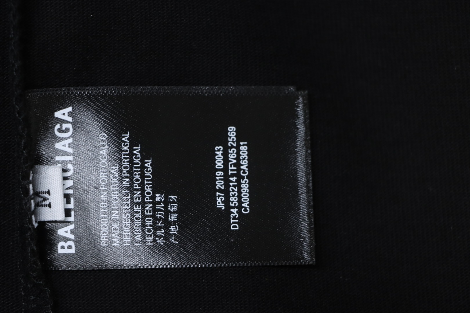 Balenciaga 25ss Double B Embroidered Towel T-shirt Black