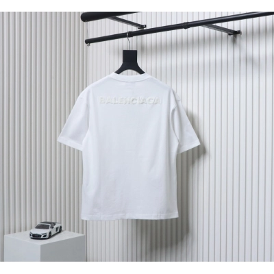 Balenciaga 25ss Double B Embroidered Towel T-shirt White 02