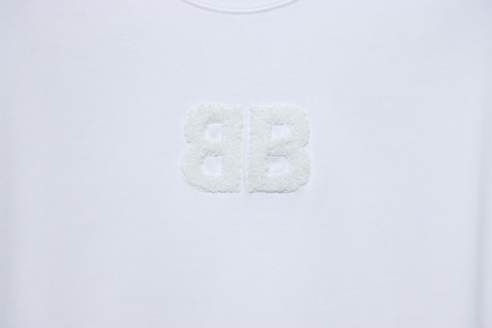 Balenciaga 25ss Double B Embroidered Towel T-shirt White