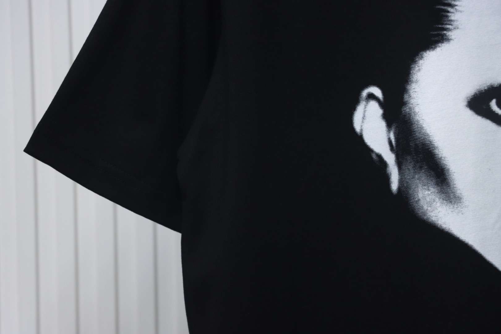 Balenciaga 25ss Mina Music Series Portrait and Album Print Outline T-Shirt Black