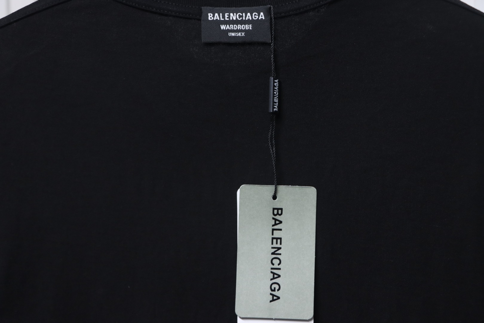 Balenciaga 25ss Mottled Multi-line Lettering On The Back T-shirt Black