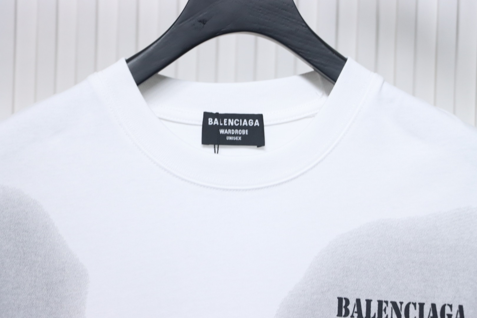 Balenciaga 25ss Mottled Multi-line Lettering On The Back T-shirt White