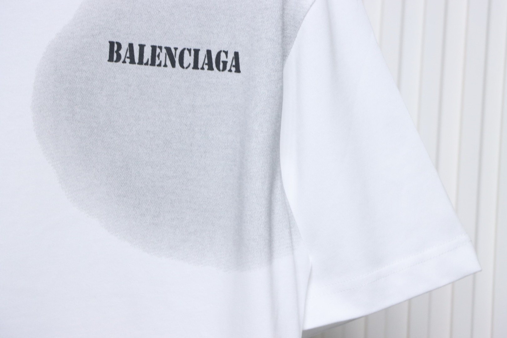 Balenciaga 25ss Mottled Multi-line Lettering On The Back T-shirt White