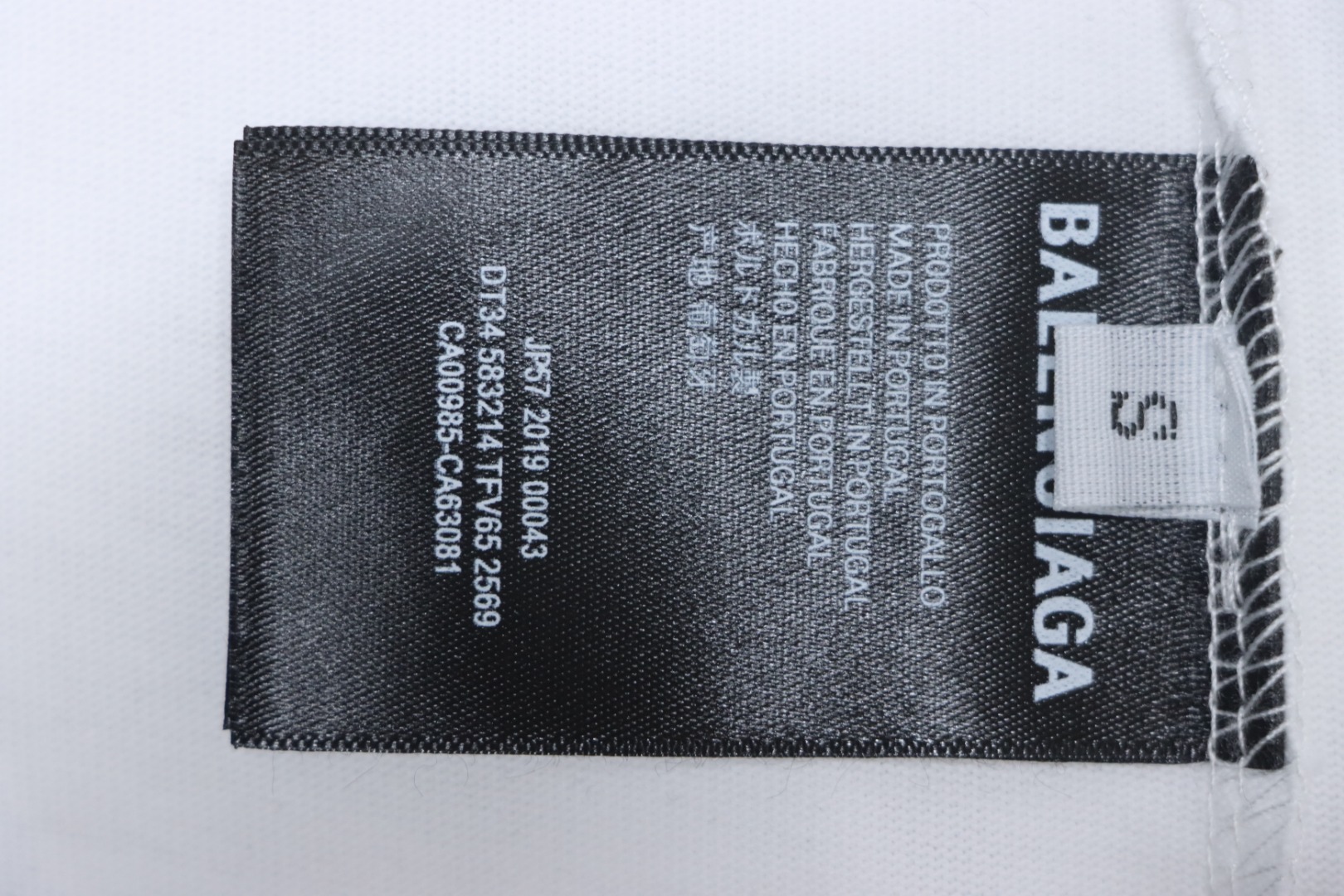 Balenciaga 25ss Mottled Multi-line Lettering On The Back T-shirt White