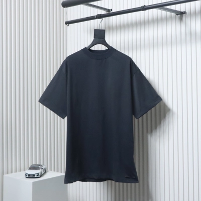 Balenciaga 25ss Red Tape Print T-shirt Dark Grey 01