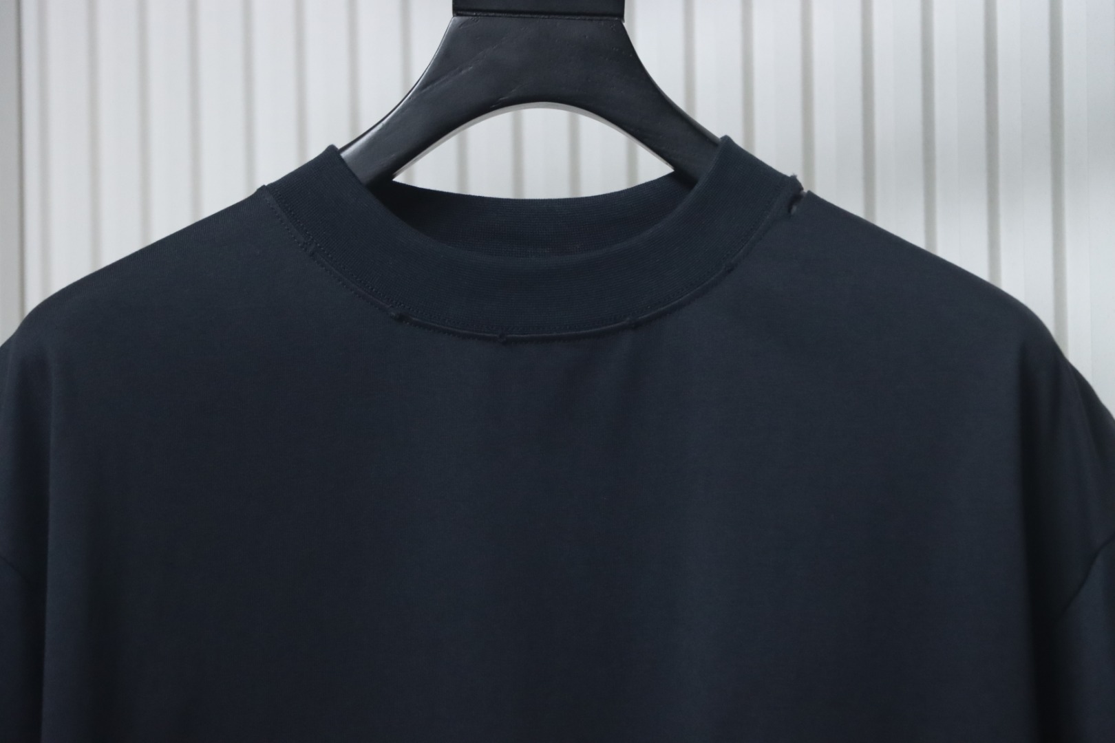 Balenciaga 25ss Red Tape Print T-shirt Dark Grey