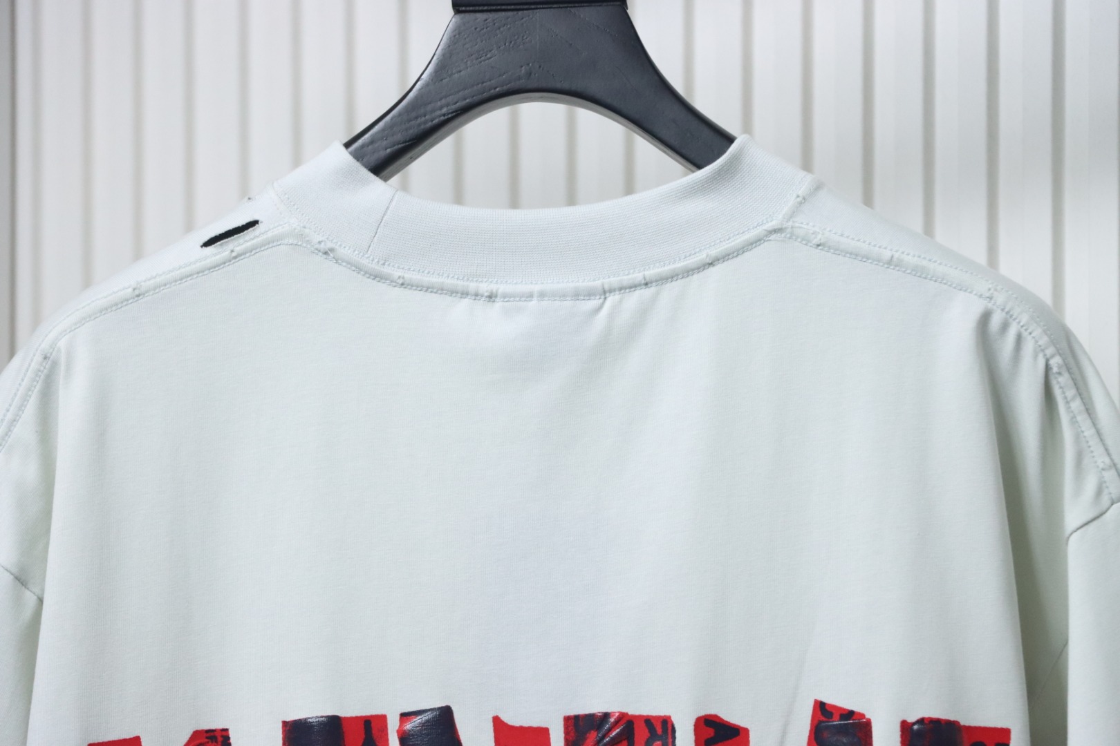 Balenciaga 25ss Red Tape Print T-shirt White