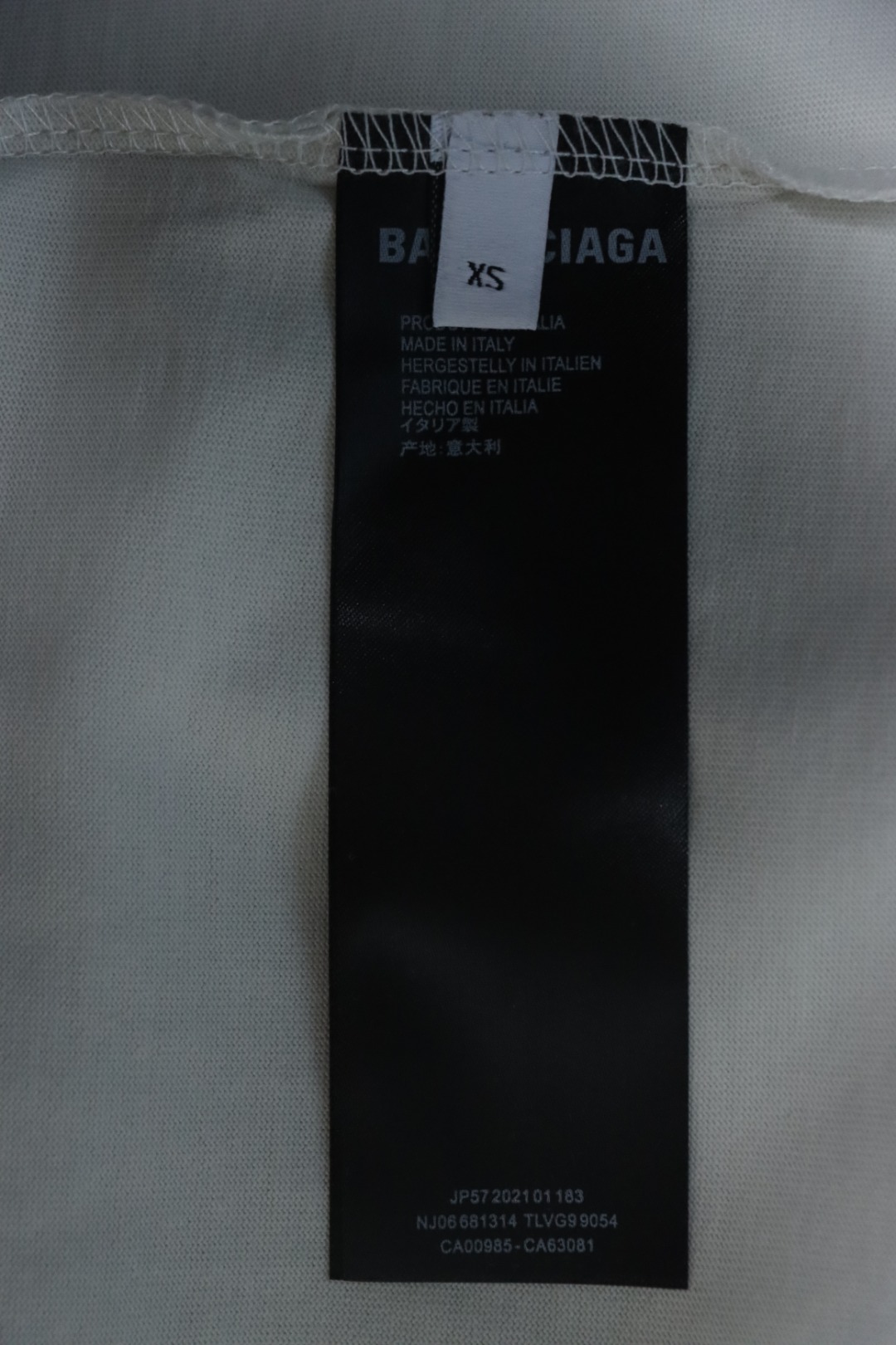 Balenciaga 25ss Red Tape Print T-shirt White