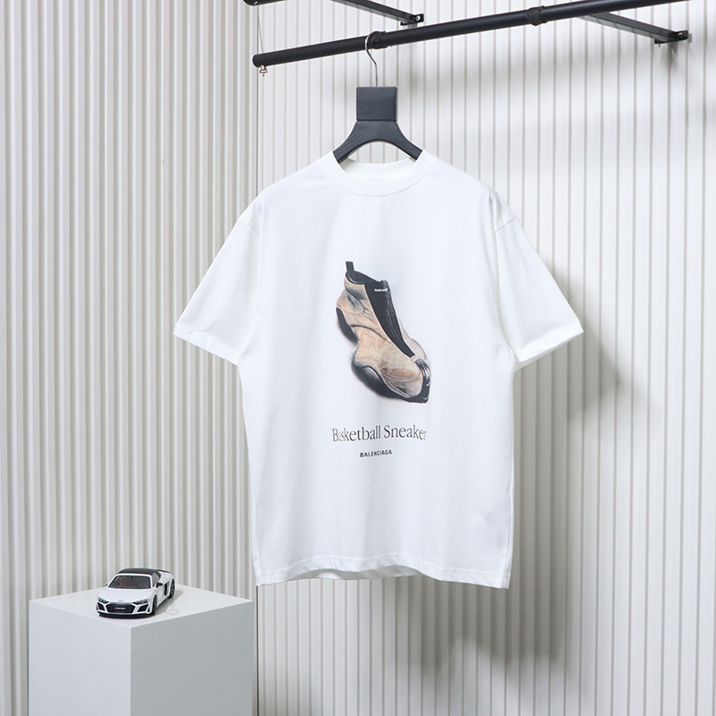 Balenciaga 25ss Shoe Print T-Shirt White