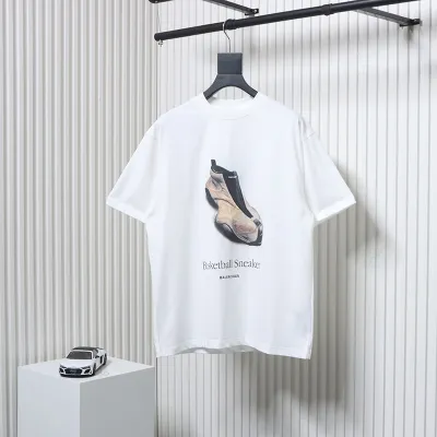Balenciaga 25ss Shoe Print T-Shirt White 02