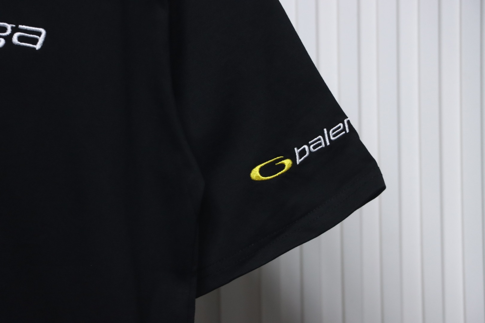 Balenciaga 25ss TRACKSUIT LOGO Oversized Embroidered T-shirt Black