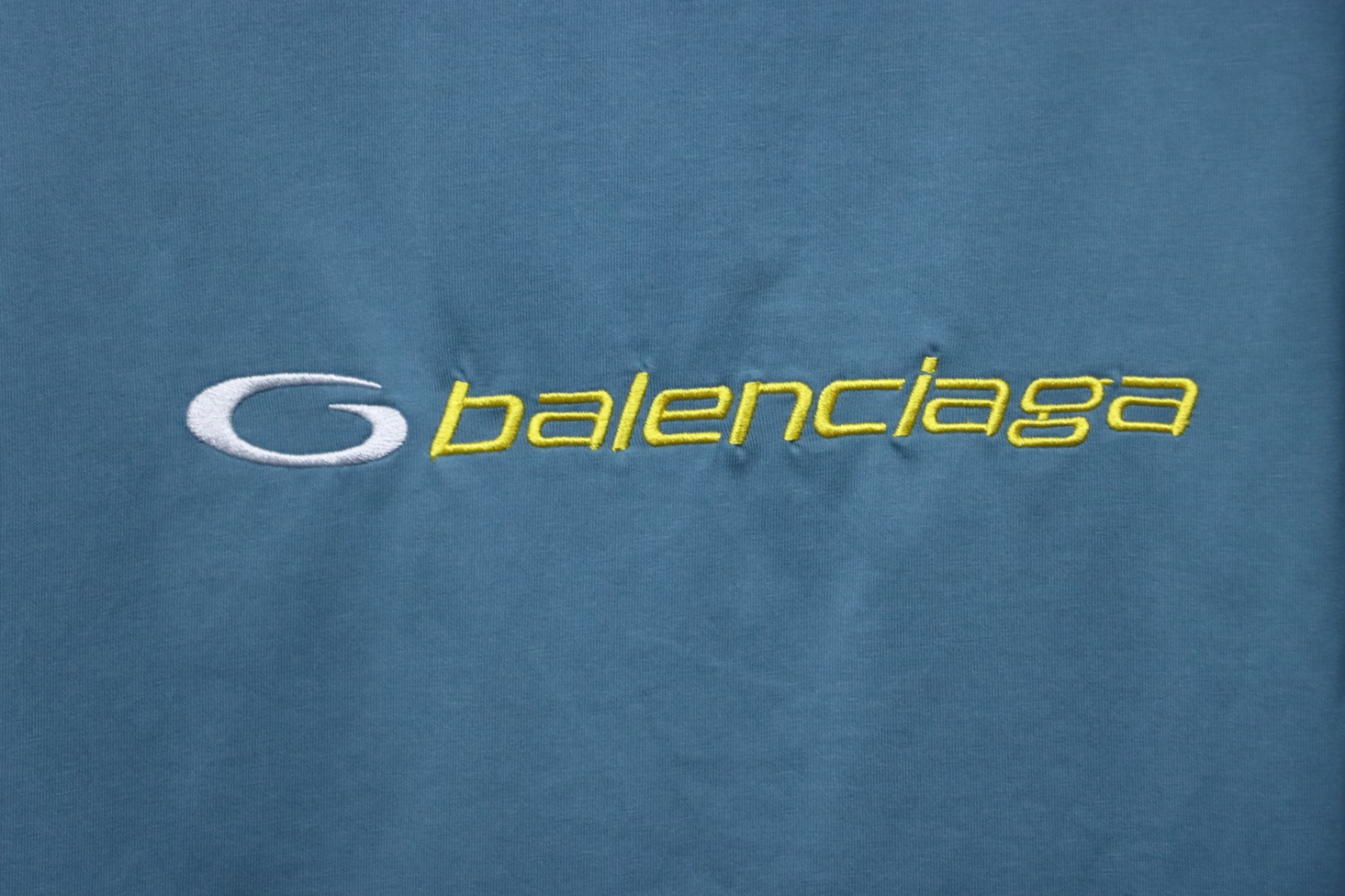 Balenciaga 25ss TRACKSUIT LOGO Oversized Embroidered T-shirt Blue