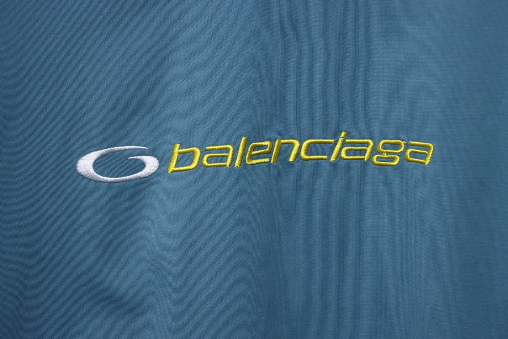 Balenciaga 25ss TRACKSUIT LOGO Oversized Embroidered T-shirt Blue