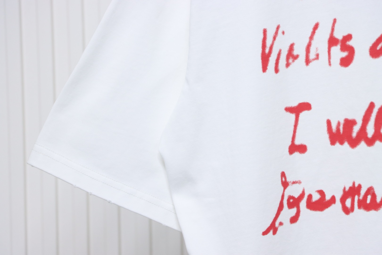Balenciaga 25ss Valentine's Day Limited Edition Heart Slogan Ripped T-shirt White