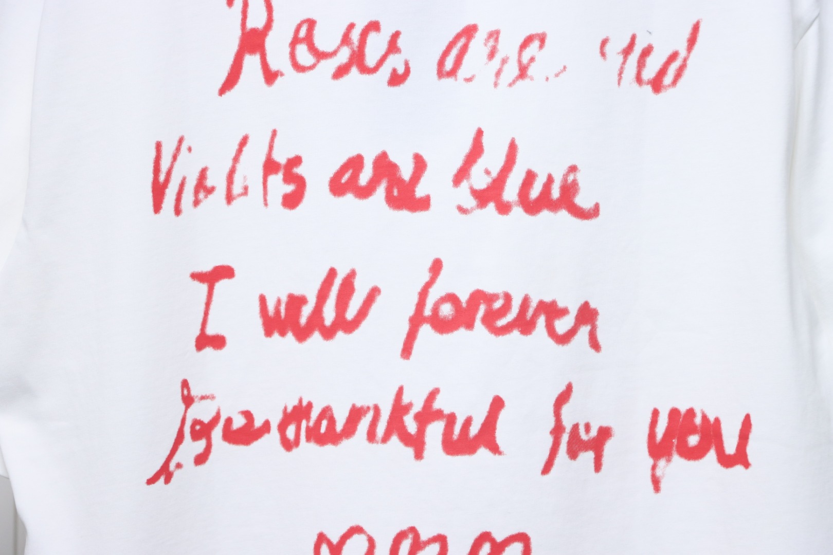 Balenciaga 25ss Valentine's Day Limited Edition Heart Slogan Ripped T-shirt White