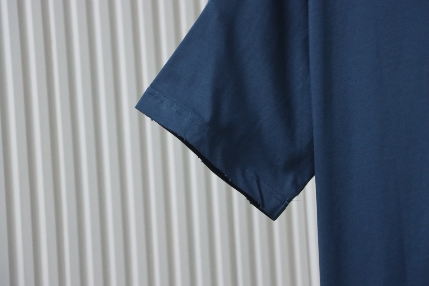 Balenciaga 25ss Wheat Ear Double B Embroidery Washed T-shirt Blue