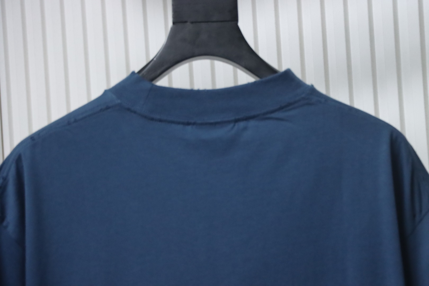 Balenciaga 25ss Wheat Ear Double B Embroidery Washed T-shirt Blue