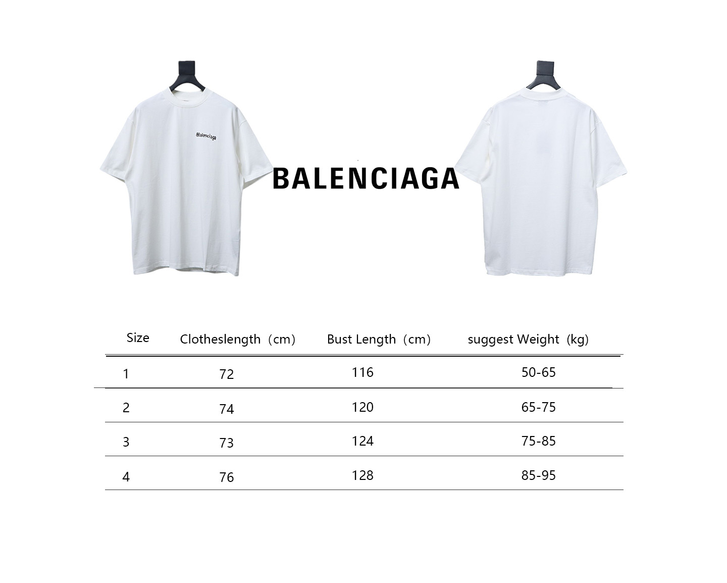 Balenciaga BLCG 24SS Graffiti Small Letters Print T-Shirt White
