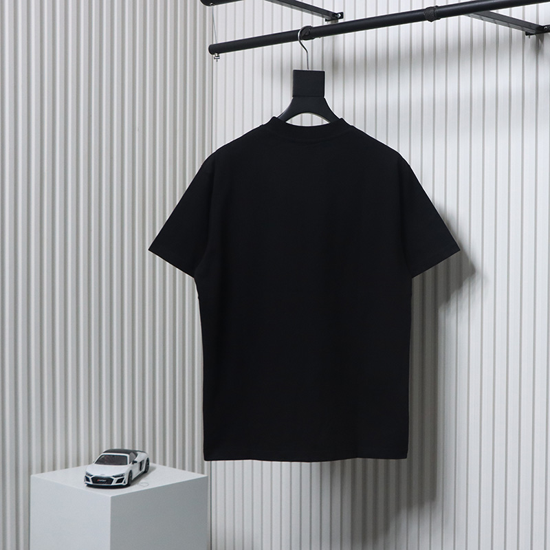 Balenciaga BLCG 24ss Small R Logo Print T-Shirt Black