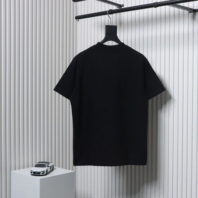 Balenciaga BLCG 24ss Small R Logo Print T-Shirt Black 02