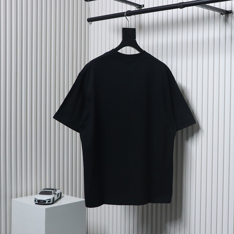 Balenciaga BLCG 24SS Valentine's Day Limited Edition Heart Print T-Shirt Black