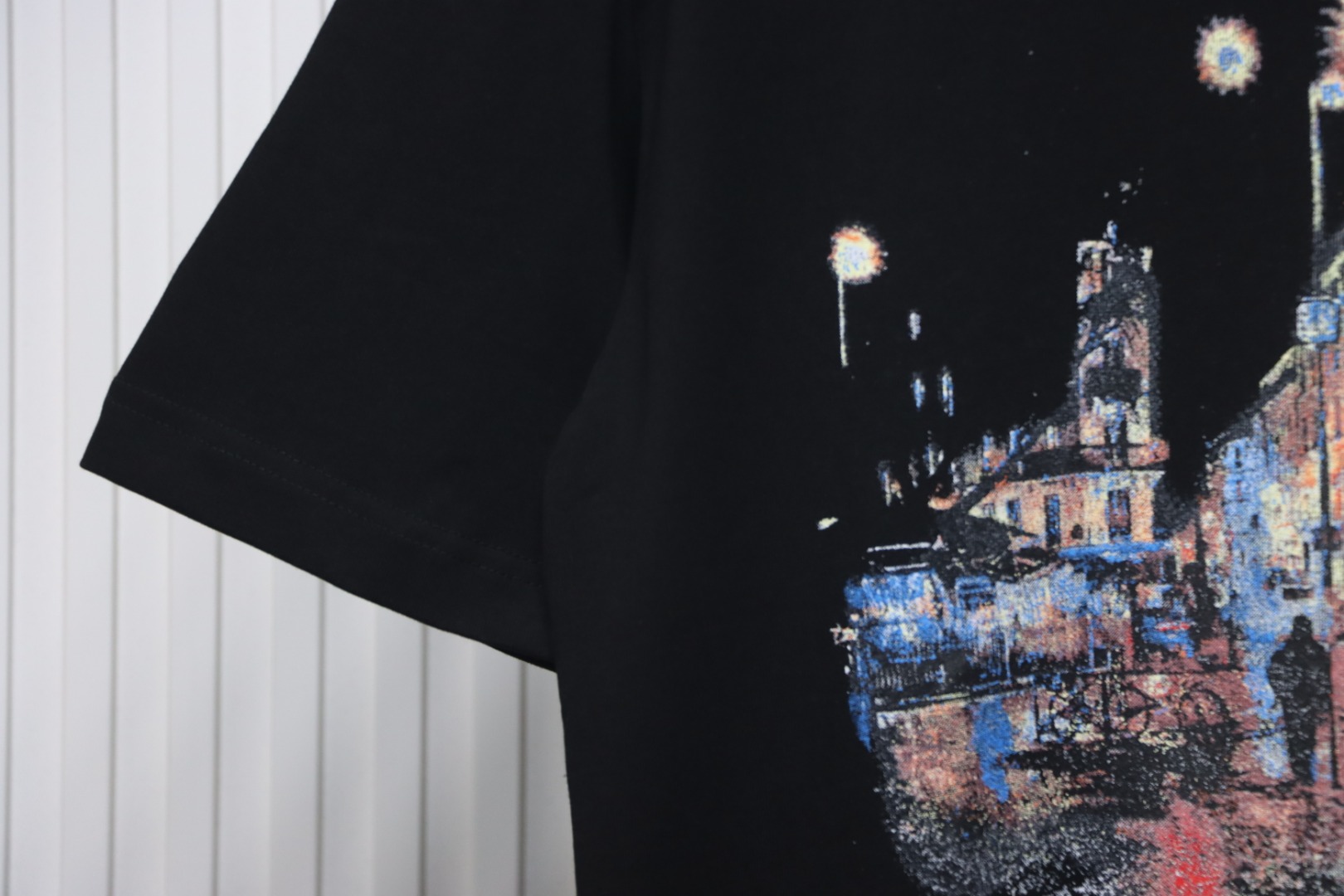 Balenciaga BLCG Night Scene Print T-shirt Black