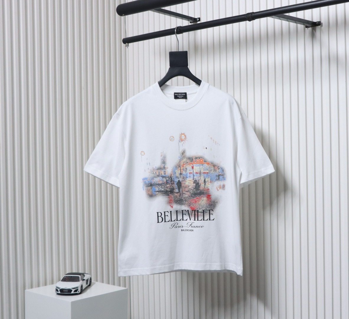 Balenciaga BLCG Night Scene Print T-shirt White