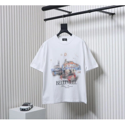 Balenciaga BLCG Night Scene Print T-shirt White 01