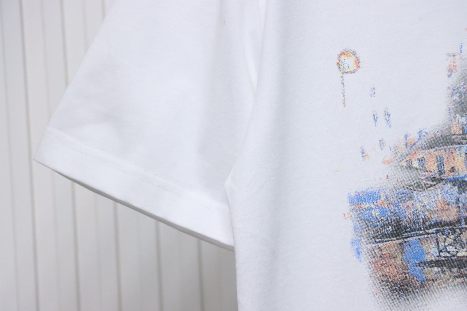 Balenciaga BLCG Night Scene Print T-shirt White