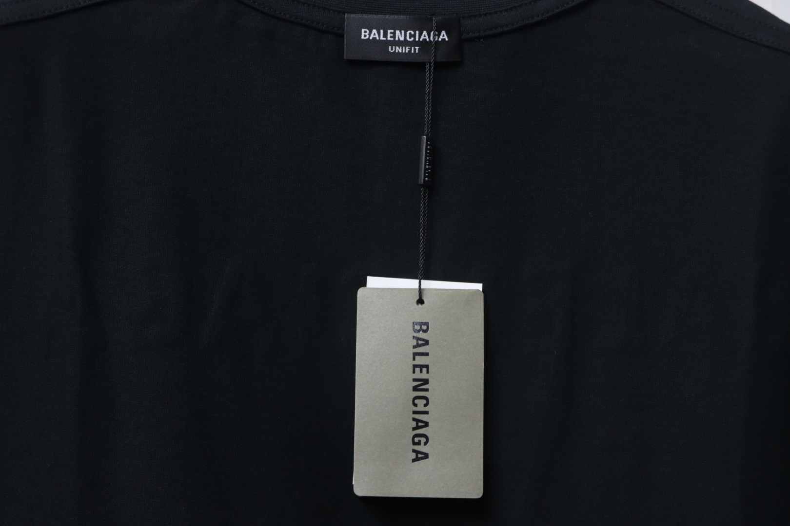 Balenciaga Classic Front and Back Letter Print T-Shirt Black