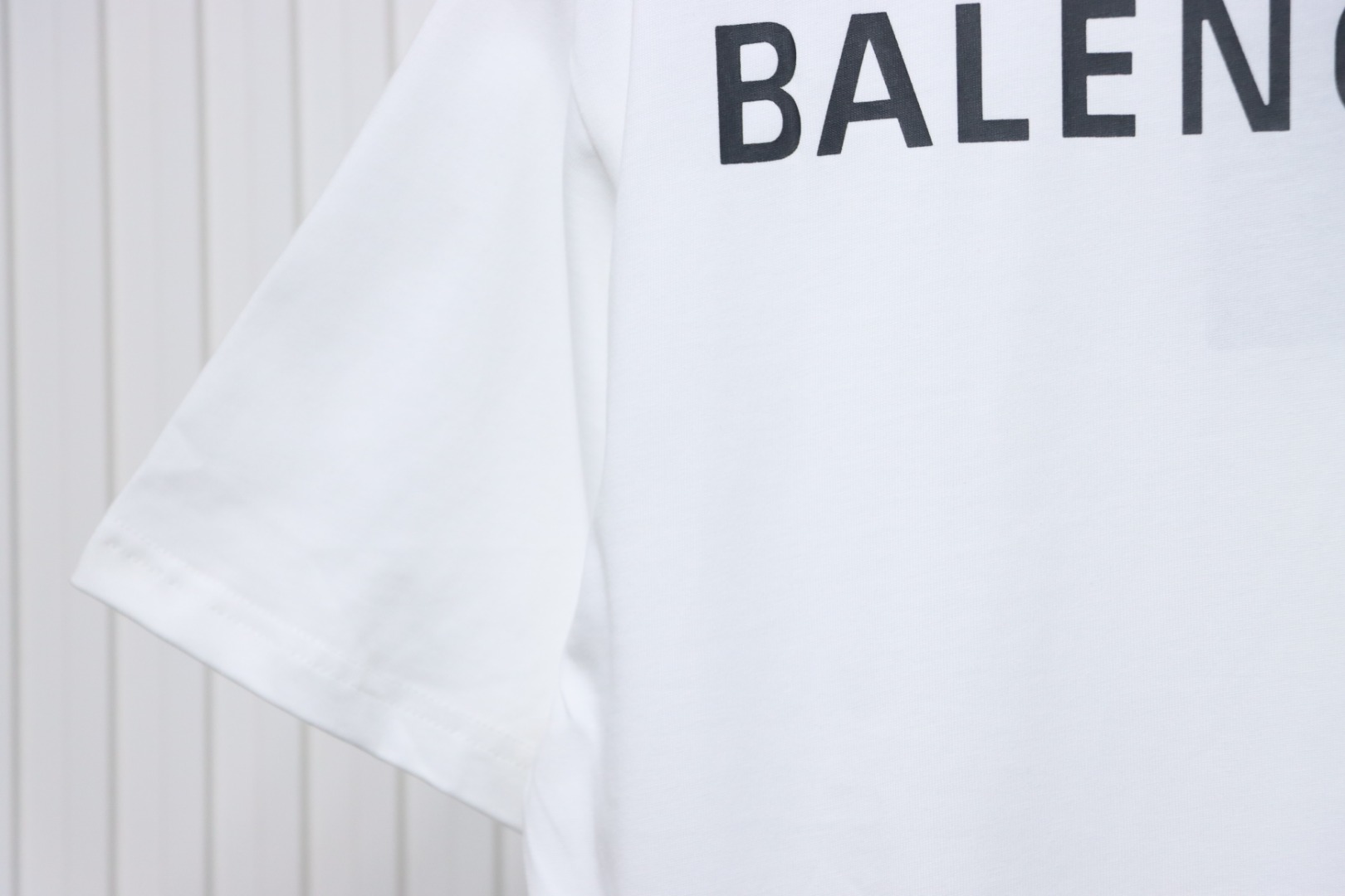 Balenciaga Classic Front and Back Letter Print T-Shirt White