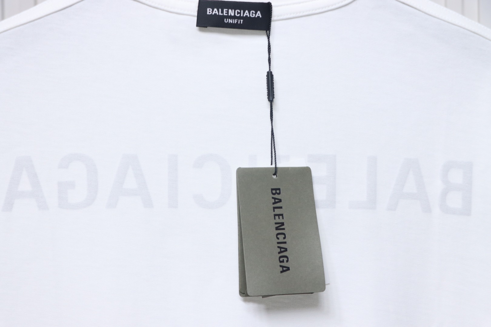 Balenciaga Classic Front and Back Letter Print T-Shirt White