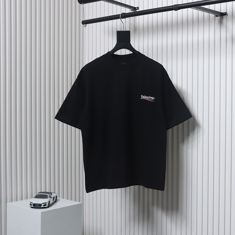 Balenciaga Coke Lettering Embroidered T-shirt Black