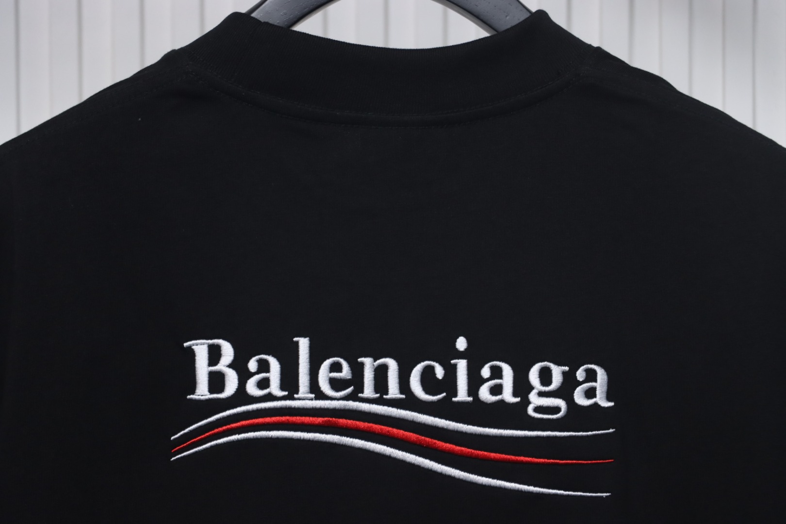 Balenciaga Coke Lettering Embroidered T-shirt Black
