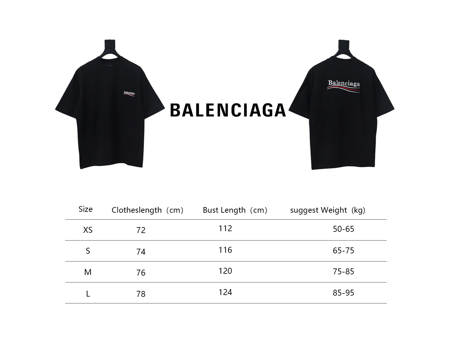 Balenciaga Coke Lettering Embroidered T-shirt Black