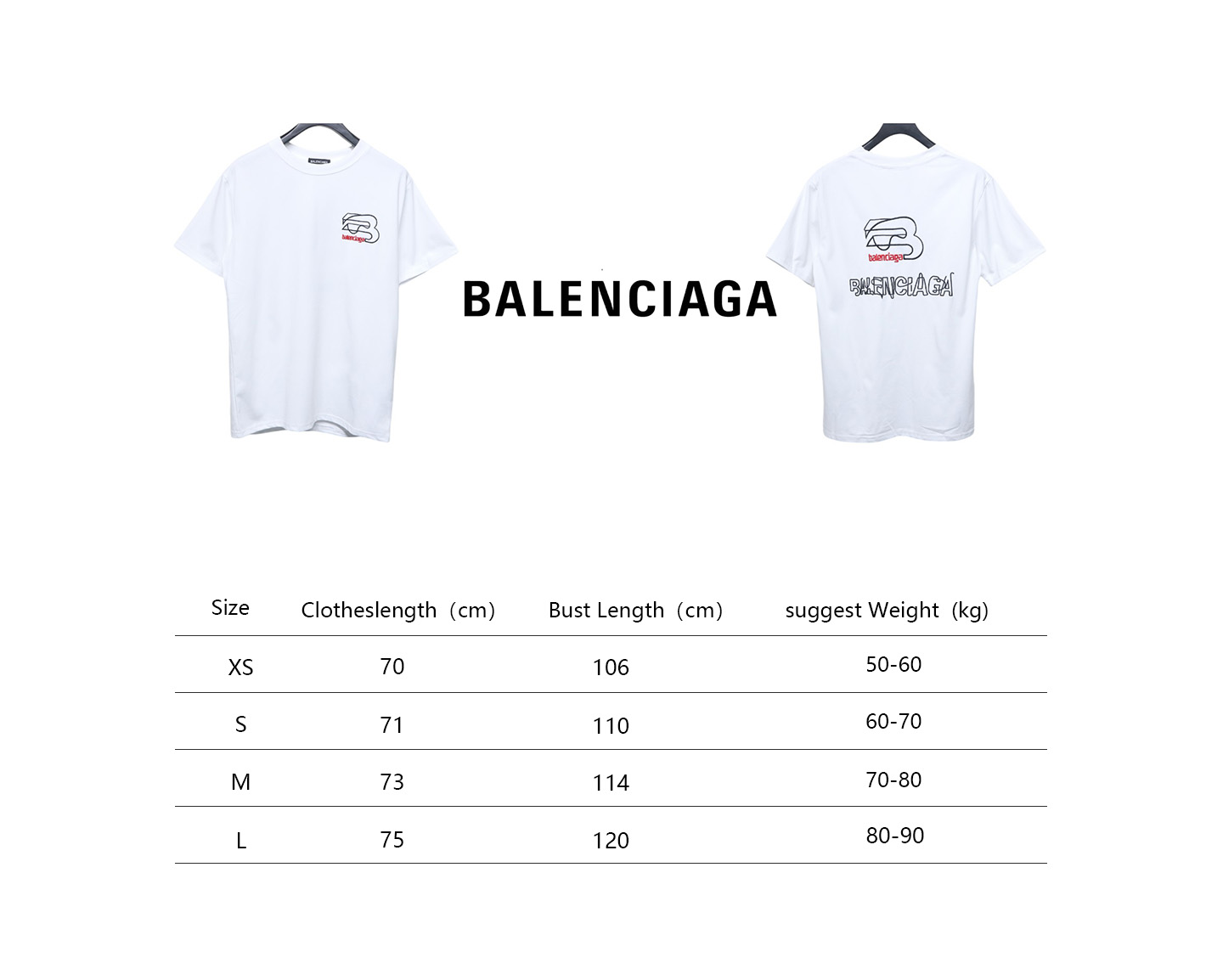 Balenciaga Cotton Embroidered T-shirt White
