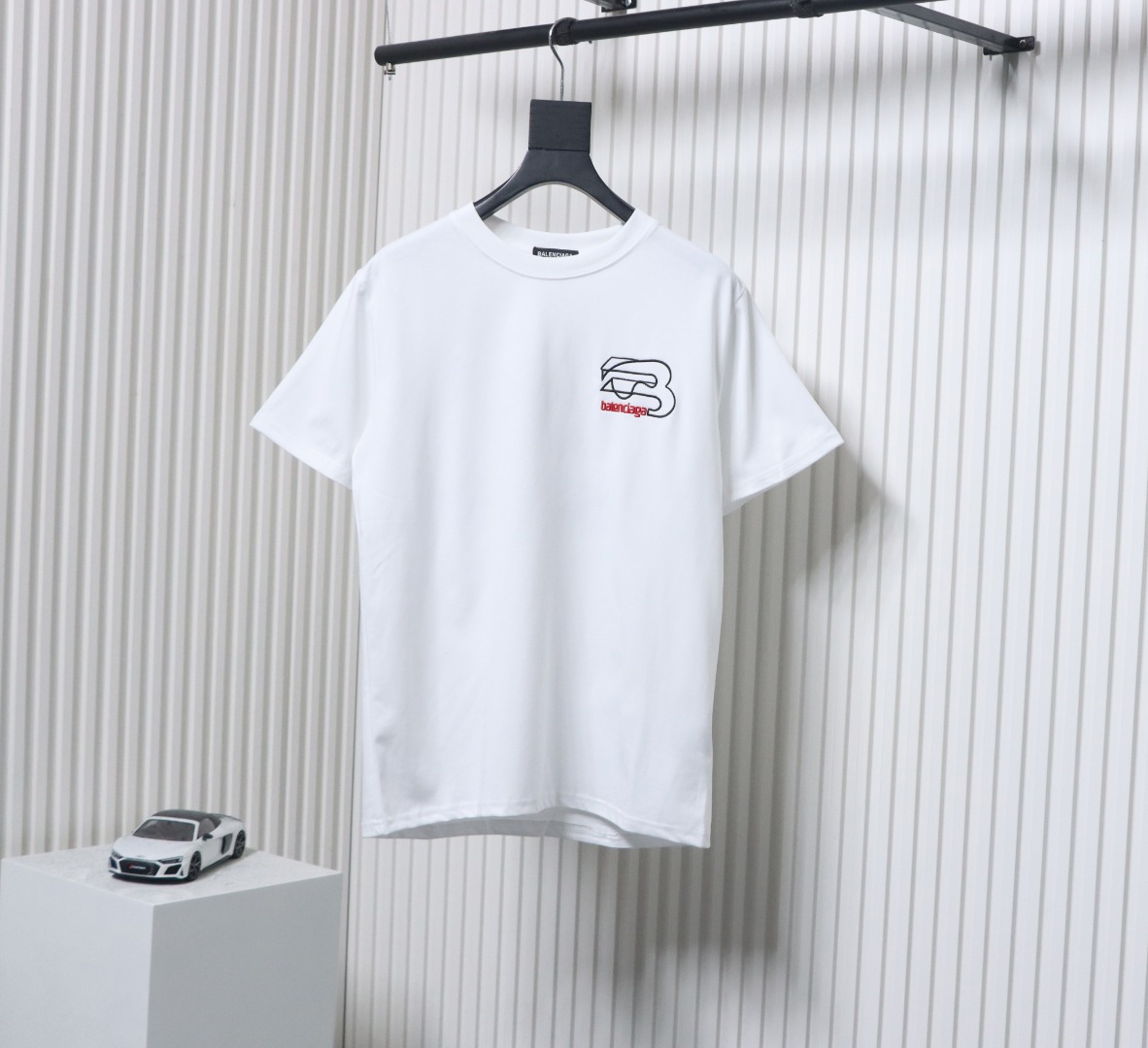 Balenciaga Cotton Embroidered T-shirt White