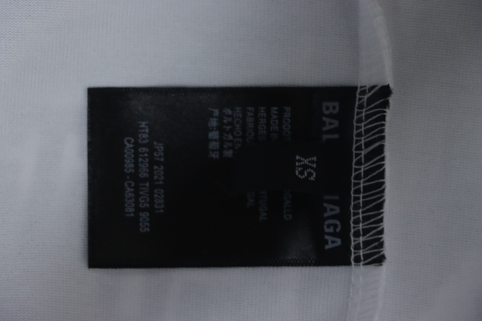 Balenciaga Cotton Embroidered T-shirt White