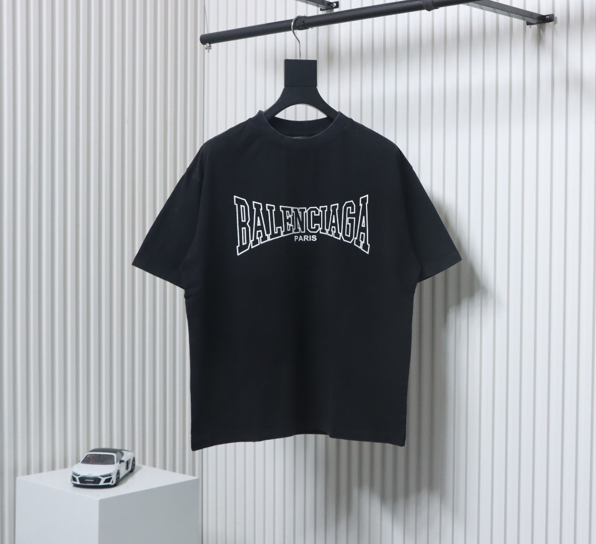 Balenciaga Cracked Print T-shirt Black