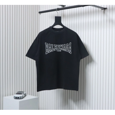 Balenciaga Cracked Print T-shirt Black 01